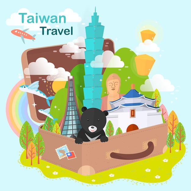 Fantastische attracties in Taiwan - oriëntatiepunten de koffer