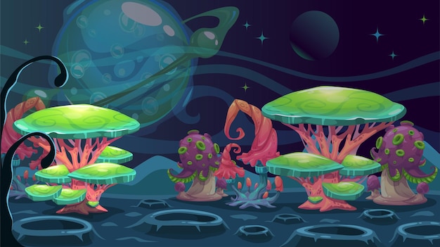 Fantasy alien landscape