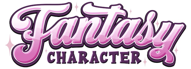 Vector fantasy characters text for banner design