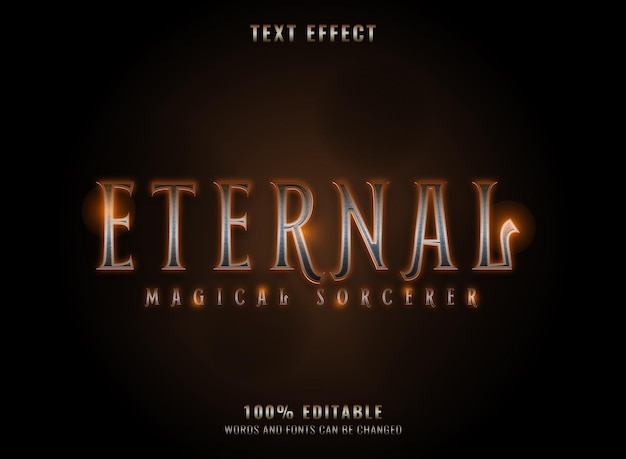 Fantasy dark red eternal text effect