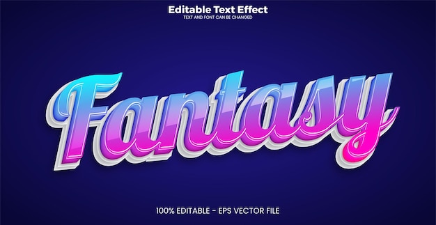 Fantasy editable text effect in modern trend style