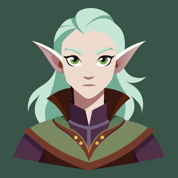 Fantasy elf vector illustratie en kunstwerk