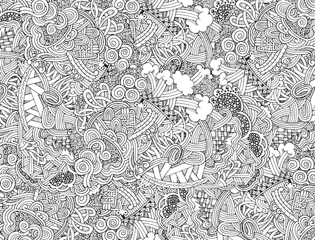 Vector fantasy ethnic pattern. abstract hand drawn