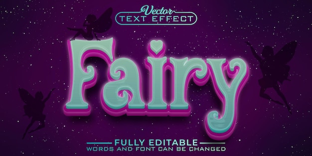 Fantasy fairy editable text effect template