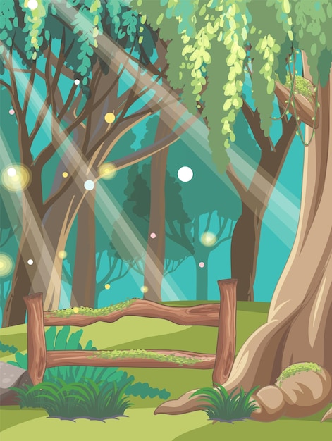 Fantasy fairy forest background