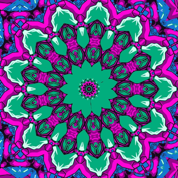 Fantasy flower Mandala background illustration