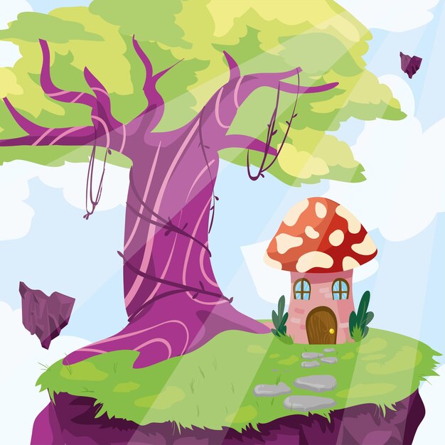 Casa dei funghi di fantasia
