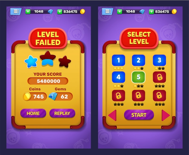 Main game interface in Cookie Clicker (left), and Candy Box 2