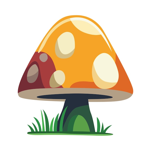 Fantasy mashroom vector illustration Video game objects