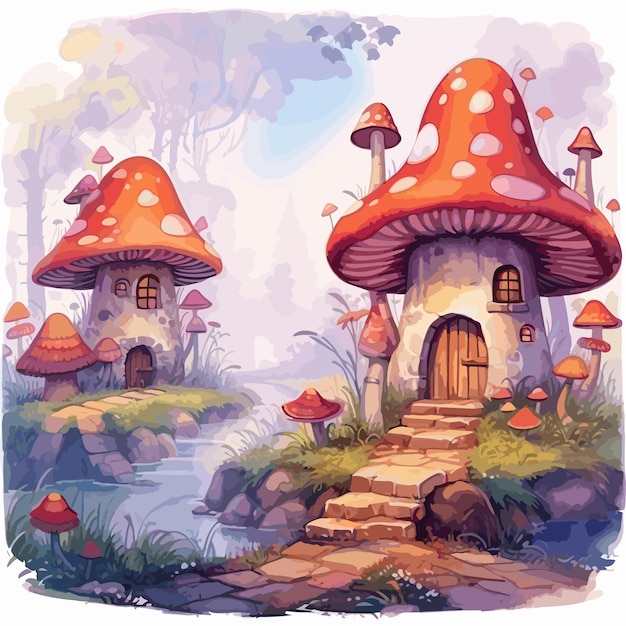 fantasy mushroom house home garden