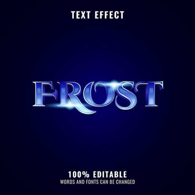 Fantasy winter frost text effect