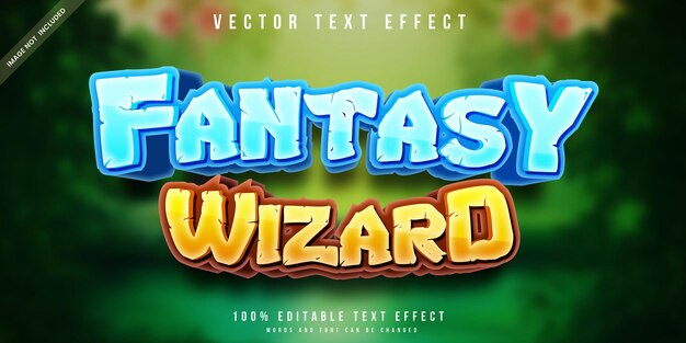 Fantasy wizard editable text effect