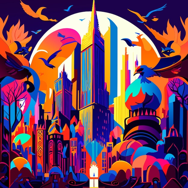 Vector fantasyinspired art new york