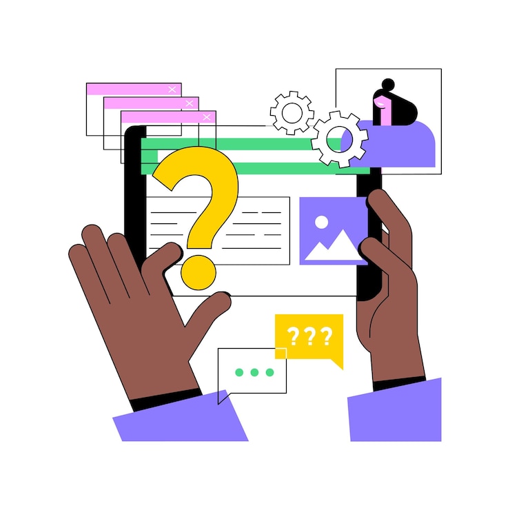 Vector faq abstract concept vector illustration
