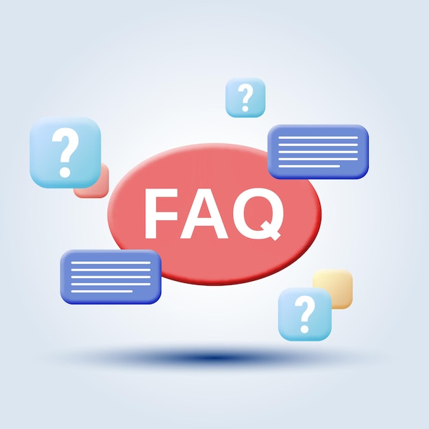 FAQ cartoon stijl vector concept illustratie