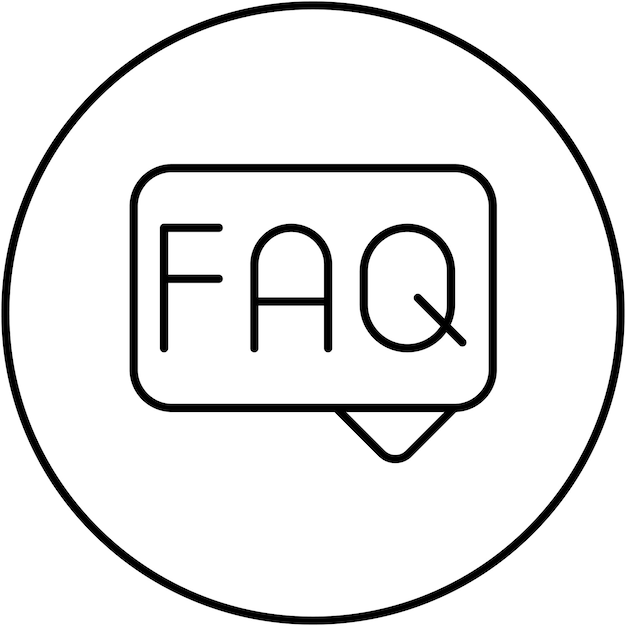 Immagine vettoriale di icone faq può essere utilizzata per gli uomini d'affari