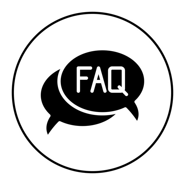FAQ アイコン ベクトル画像 オンラインストアに使用できます