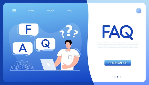 Faq support help concept search icon vector business vector icon