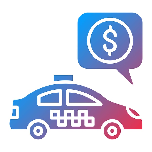 Vector fare icon vector image can be used for taxi service