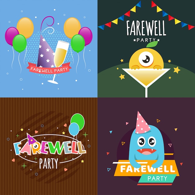 Farewell Party Card Background Design