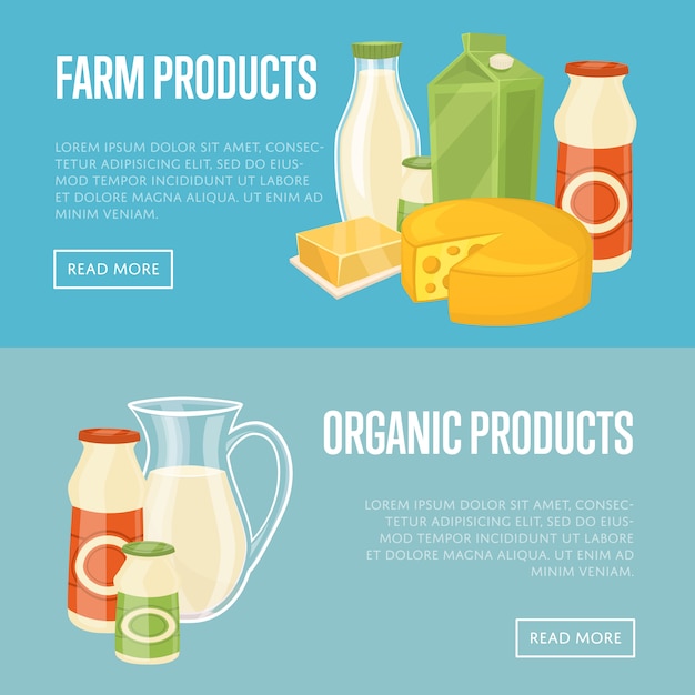 농장 및 유기농 제품 웹 사이트 템플릿