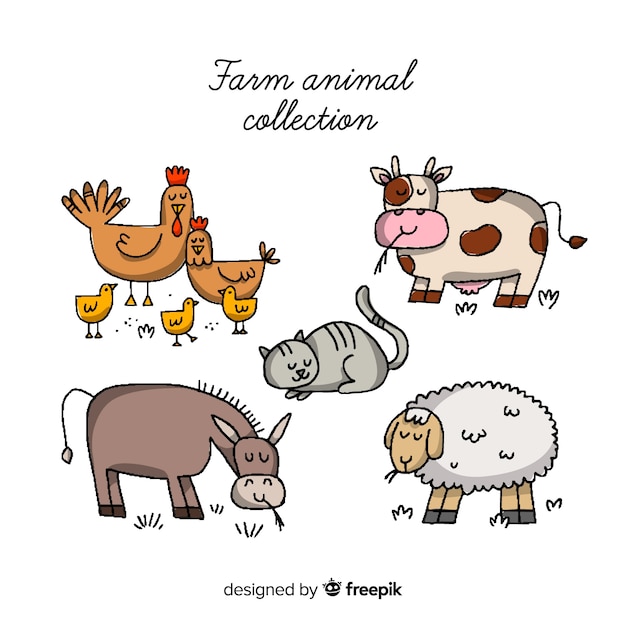 Vector farm animal collection