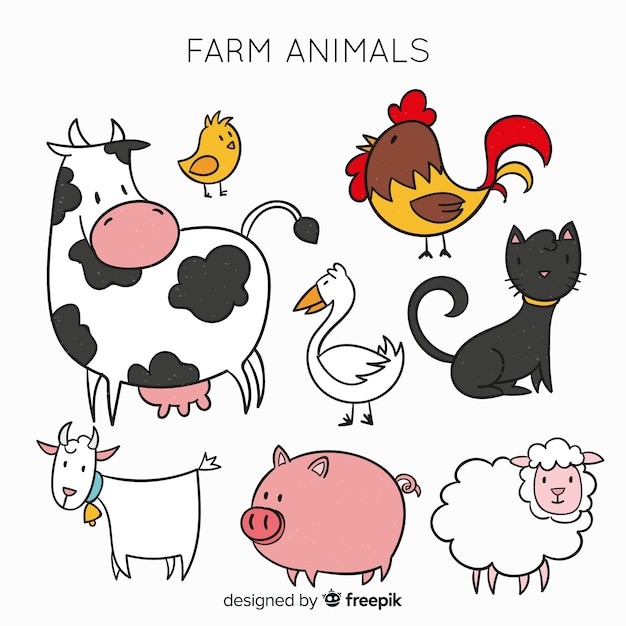 Vector farm animal collection