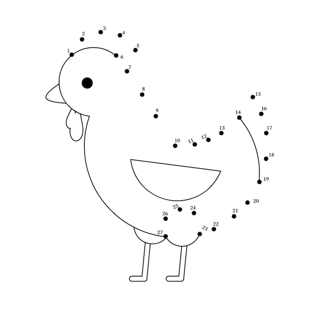 Farm Animal Dot To Dot For Kids