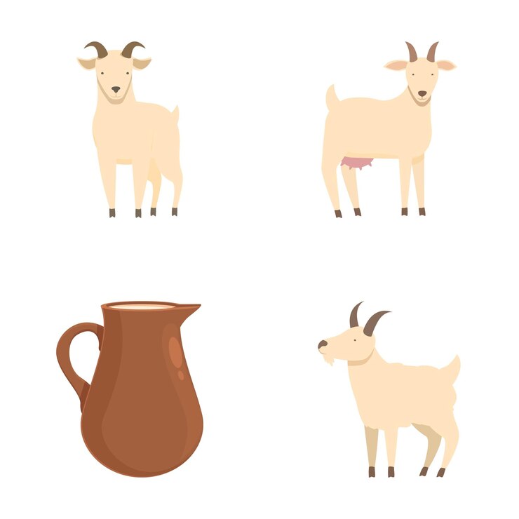 Vector 농장 동물과 세라 항아리 수집