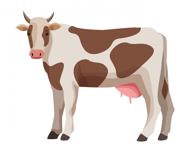 Cartone animato di fattoria, animali e contadino