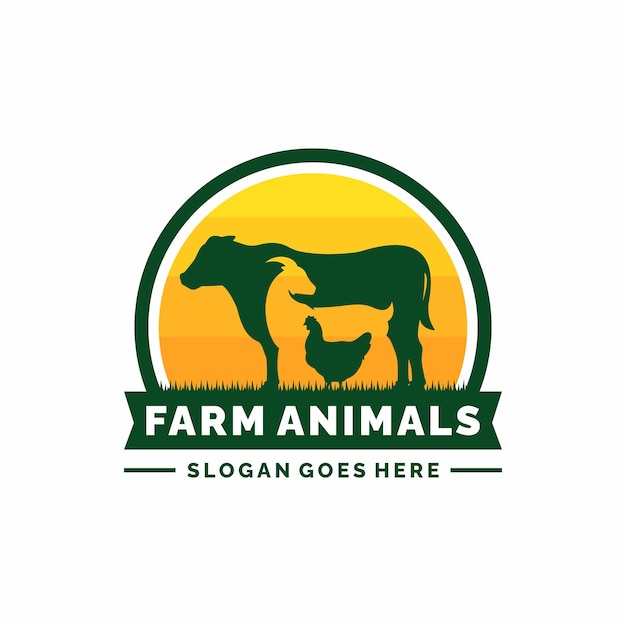 Farm animals livestock logo