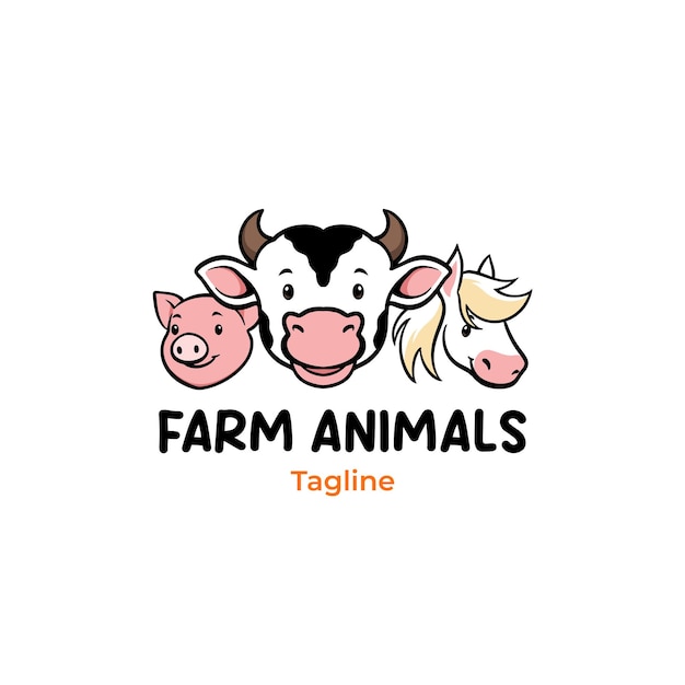 Vector farm animals mascot