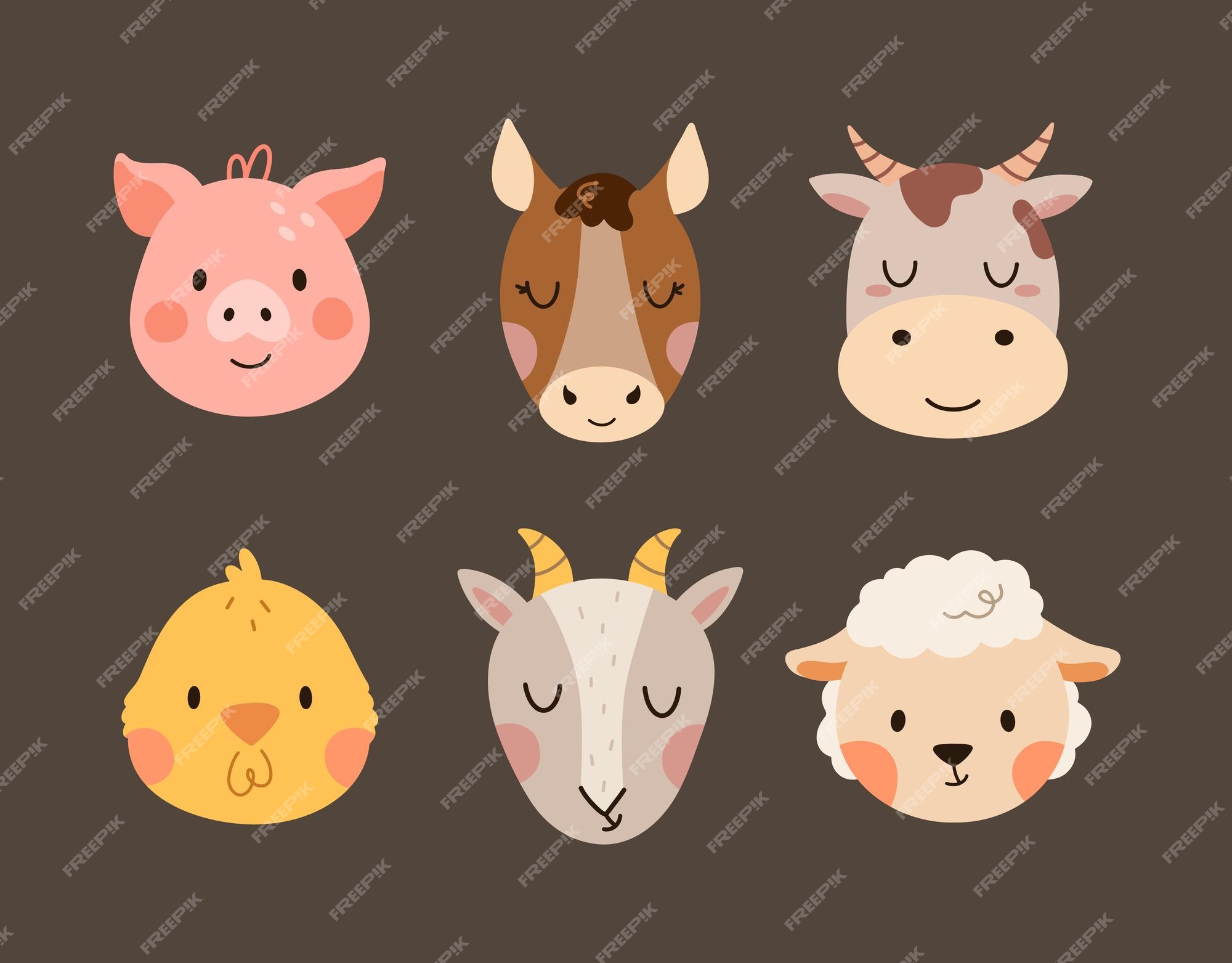 Farm animal heads Vectors & Illustrations for Free Download | Freepik Farm animal heads Vectors & Illustrations for Free Download | Freepik