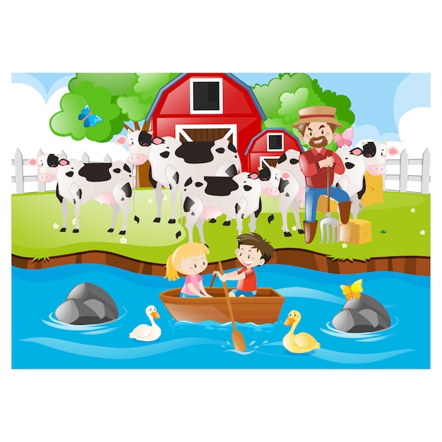 Farm background design