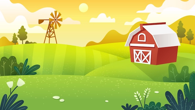 Vector farm background