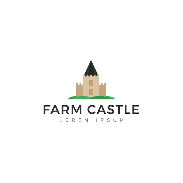 Farm castle logo template