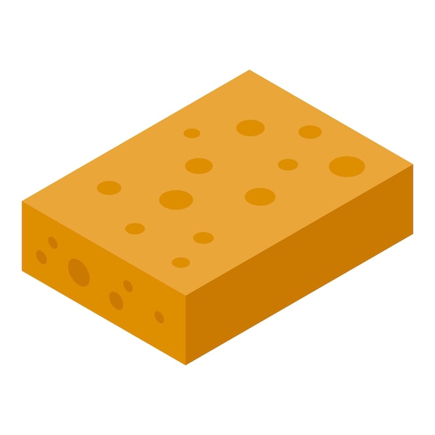 Farm cheese icon Isometric of farm cheese vector icon for web design isolated on white background