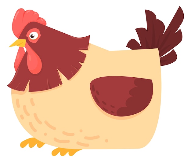 Vector farm chicken village animal domestic bird icon