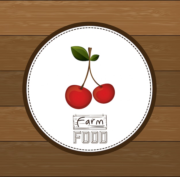 Vector farm food design