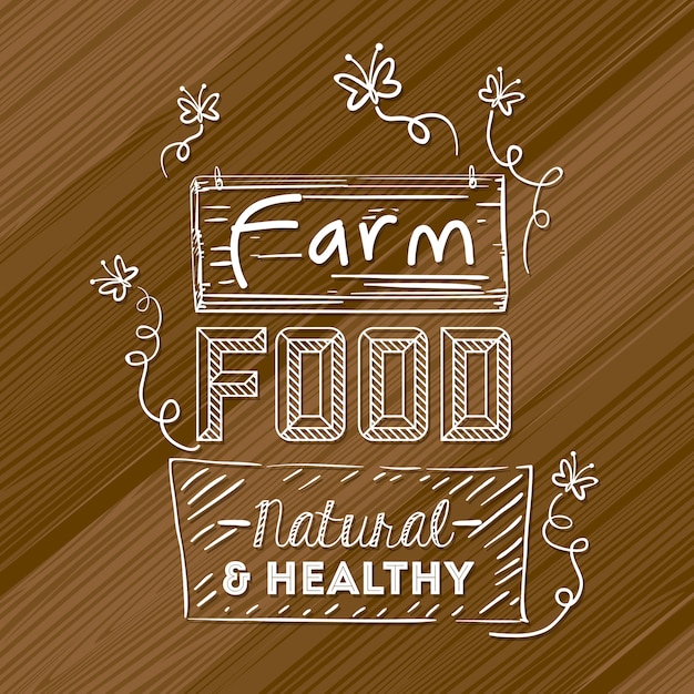 Vector farm food digital design