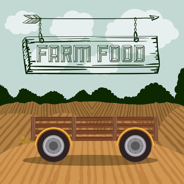 Vector farm food digital design