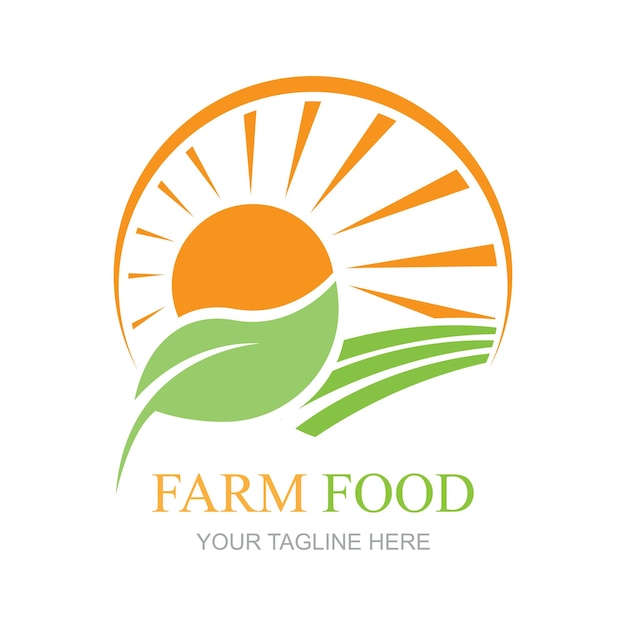 farmfoodnatural farm и Farm House концепция логотипа и символа вектора