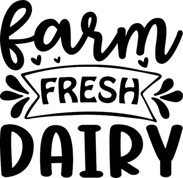 Vector farm fresh dairy