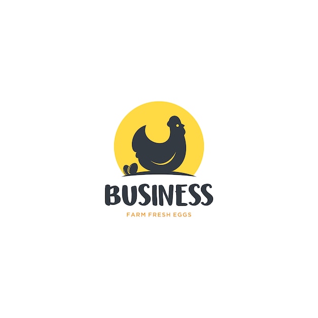 Вектор farm fresh eggs logo