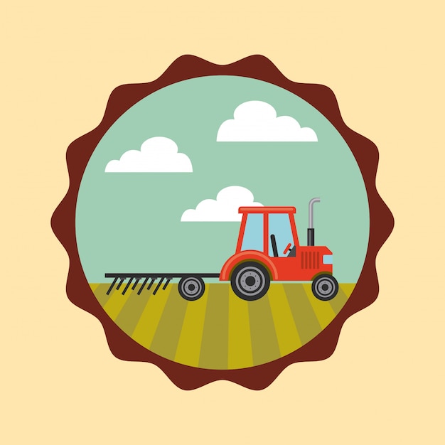 Vector farm fresh emblem icons