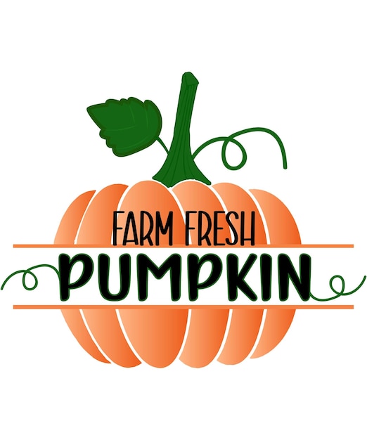 Vector farm fresh pumpkin.