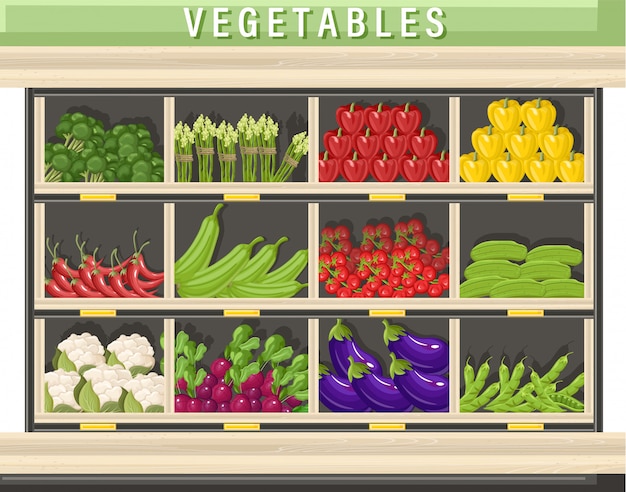 Farm fresh vegetable illustration