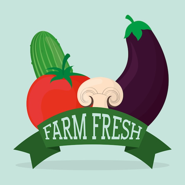 farm fresh vegetables lifestyle healthy sticker 