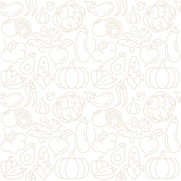Vector farm harvest abstract seamless pattern