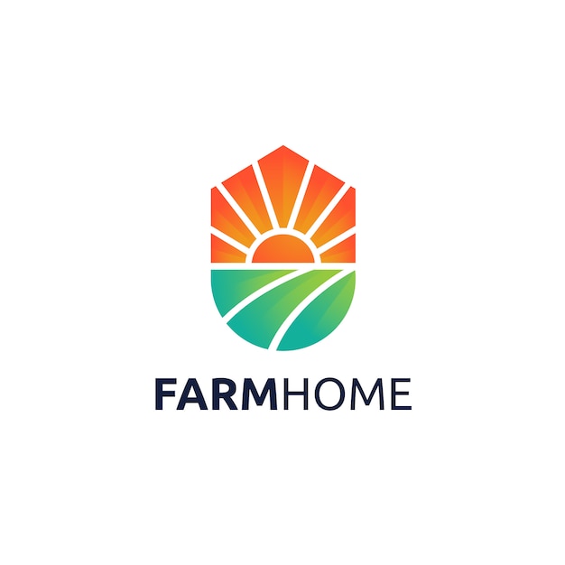 Вектор farm home разработка логотипа